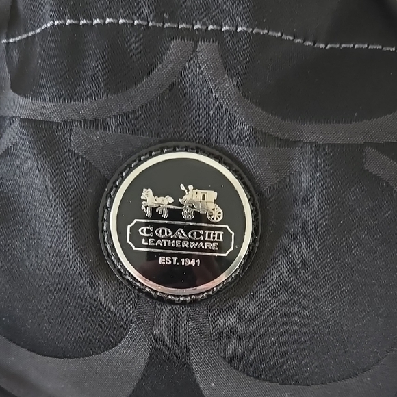 Coach Black Shoulder Bag with Silver Hardware - Picture 2 of 8